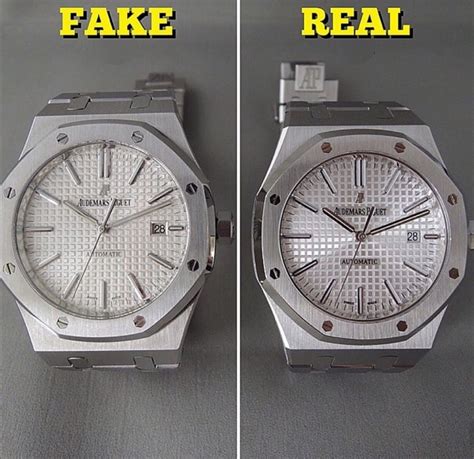 replica audemars piguet royal oak fake vs real|audemars piguet royal oak backside.